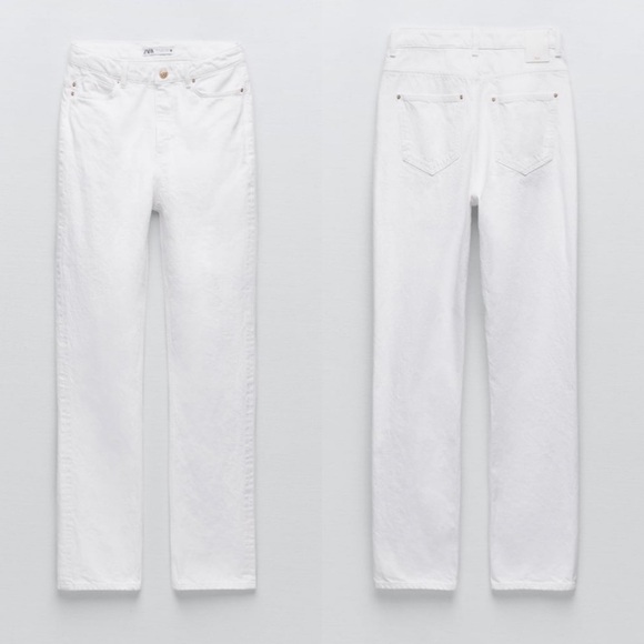 Zara Straight Leg White Denim - Picture 3 of 8